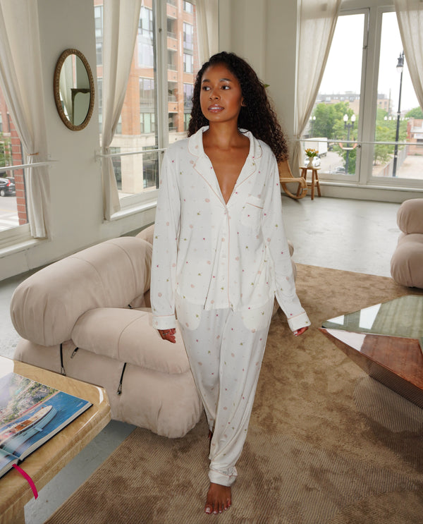 The Soft Palm Collection | Modal Long Pajama Set