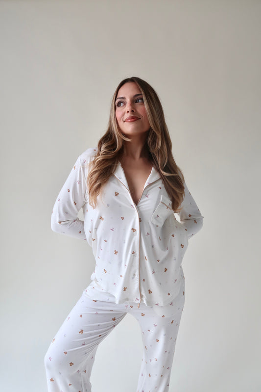 The Vintage Teddy Long Sleeve Set